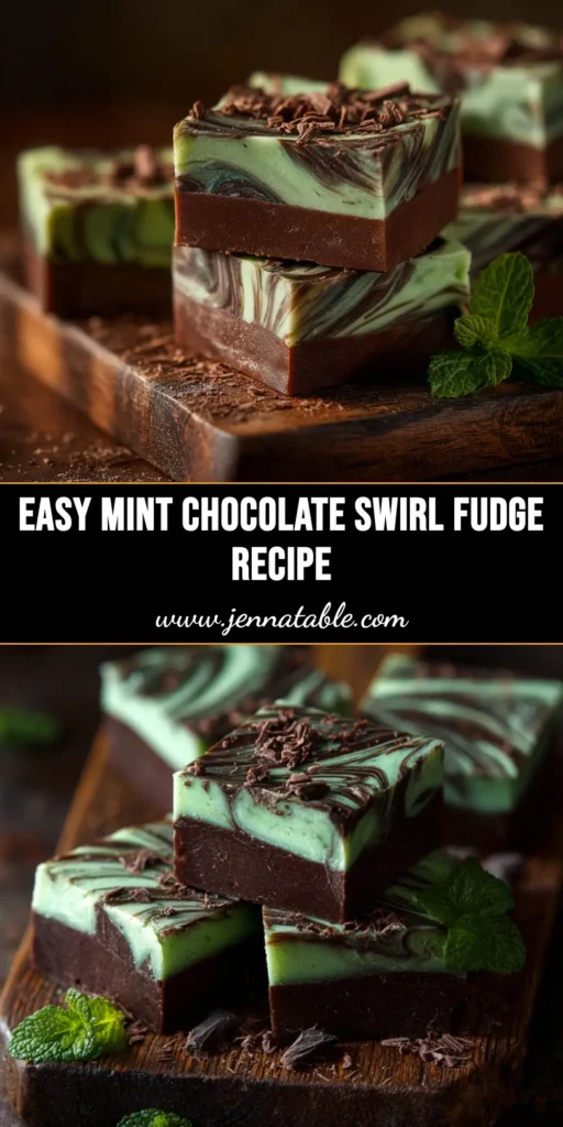 An overhead shot of perfectly cut squares of layered mint chocolate fudge arranged on a festive plate. This showcases the easy mint chocolate fudge recipe.