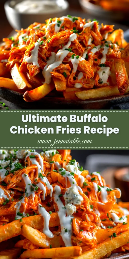 A heaping platter of homemade Buffalo Chicken Fries, loaded with spicy chicken, melted cheese, and drizzled with ranch dressing. The ultimate game day appetizer.