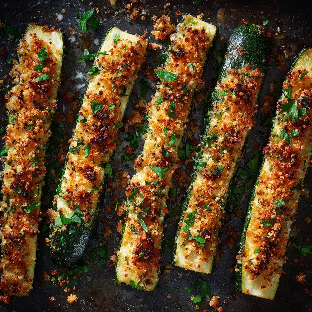 Baked Zucchini Recipes: The Ultimate Crispy Guide 1 A close-up of the finished garlic parmesan roasted zucchini, showing the crispy golden-brown texture after baking.