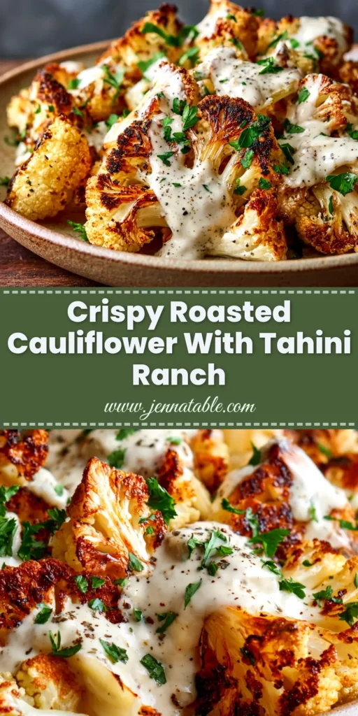 An overhead shot of a perfectly crispy roasted cauliflower recipe on a baking sheet, seasoned with paprika and herbs. This is the ultimate guide to oven-roasted cauliflower.