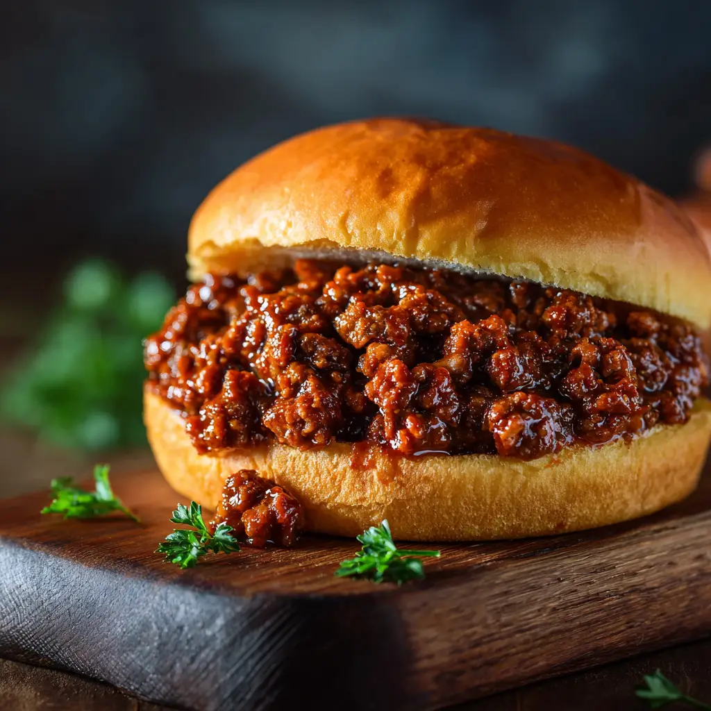 Homemade Sloppy Joes Recipe (The BEST, Easy Classic) 1 A finished homemade sloppy joe on a toasted bun, ready to be eaten. The perfect example of a classic ground beef recipe for dinner.
