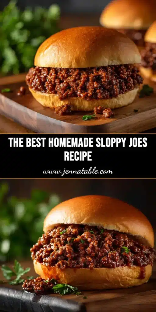 Homemade Sloppy Joes Recipe (The BEST, Easy Classic) 3 A delicious homemade sloppy joes recipe served on a toasted brioche bun, with the rich, savory meat sauce spilling out. A perfect easy weeknight dinner idea.
