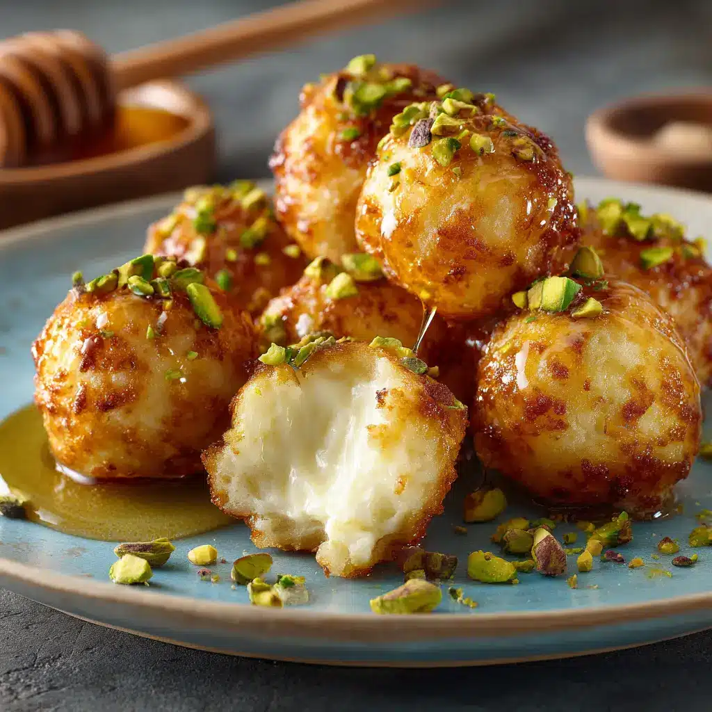 Ricotta Pistachio Honey Bites (Easy Appetizer!) 1 Assembling the honey ricotta appetizer bites, with a spoon spreading whipped ricotta onto a crisp crostini.