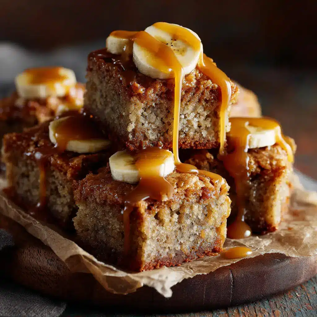 The batter for the banana blondie recipe being mixed in a glass bowl with a spatula, with chocolate chips being folded in.