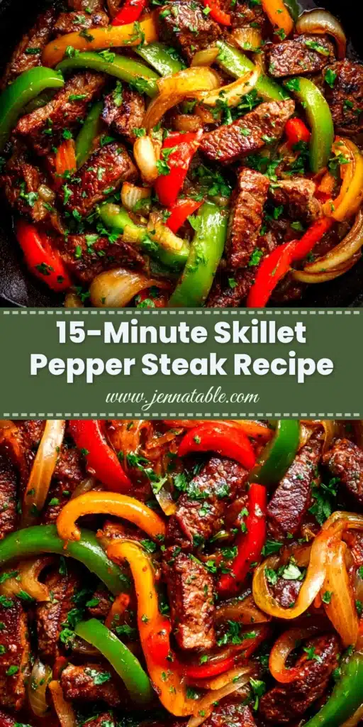 An amazing Pepper Steak Recipe served in a white bowl over rice. This easy beef and pepper stir fry is better than takeout and ready in 30 minutes.