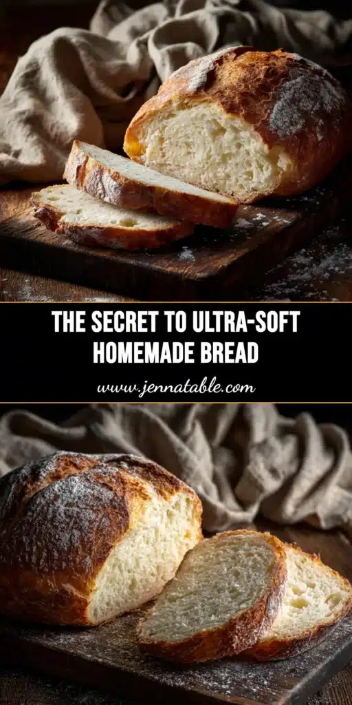 A perfect golden-brown loaf of homemade potato bread next to a single slice, highlighting the soft, fluffy texture. This potato bread recipe is easy and delicious.