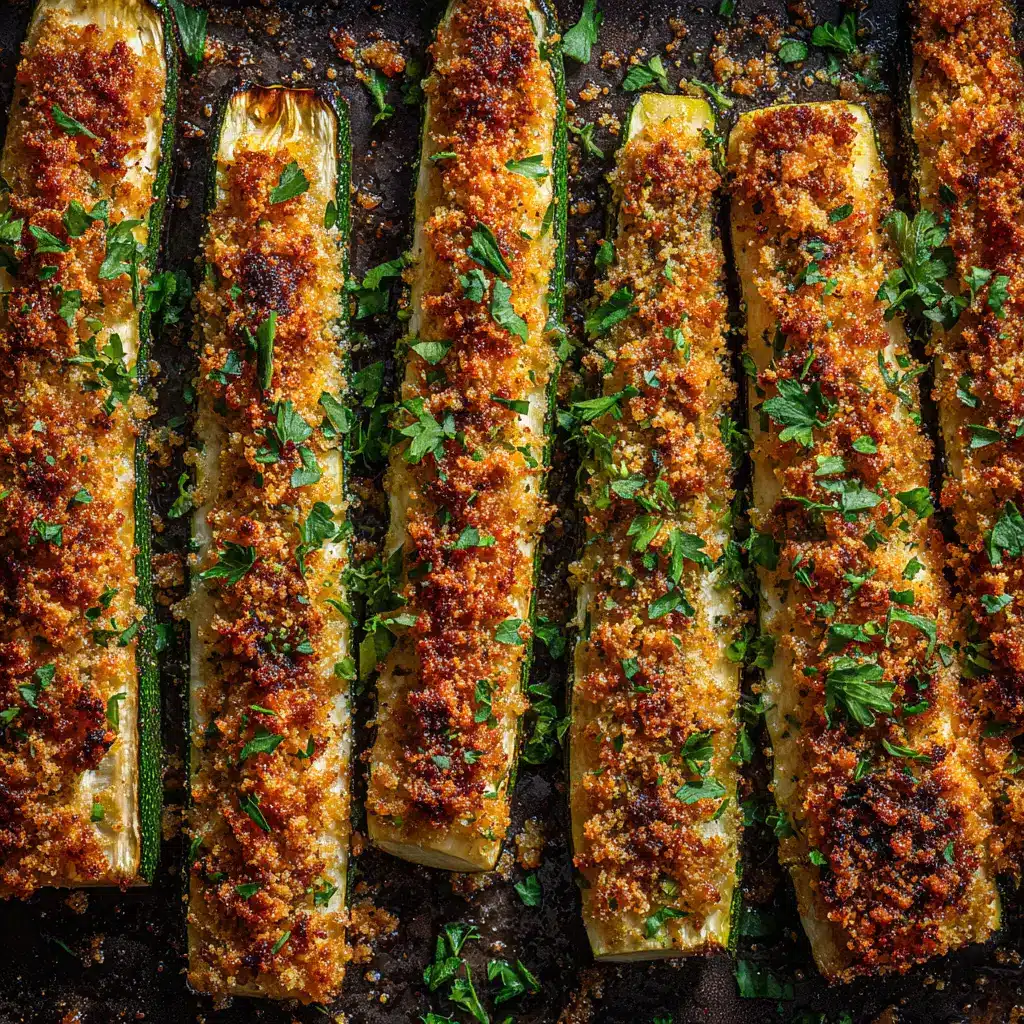 Baked Zucchini Recipes: The Ultimate Crispy Guide 2 An overhead shot of seasoned, uncooked zucchini slices arranged on a baking sheet, ready for one of the baked zucchini recipes.