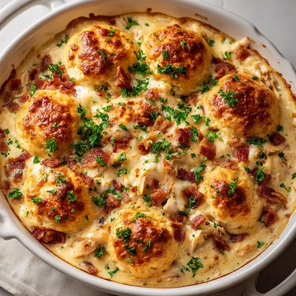Chicken Biscuit Casserole (The Ultimate Comfort Food) 2 A close-up spoonful of creamy chicken casserole with biscuits, showing the texture of the chicken, peas, and carrots in the sauce.