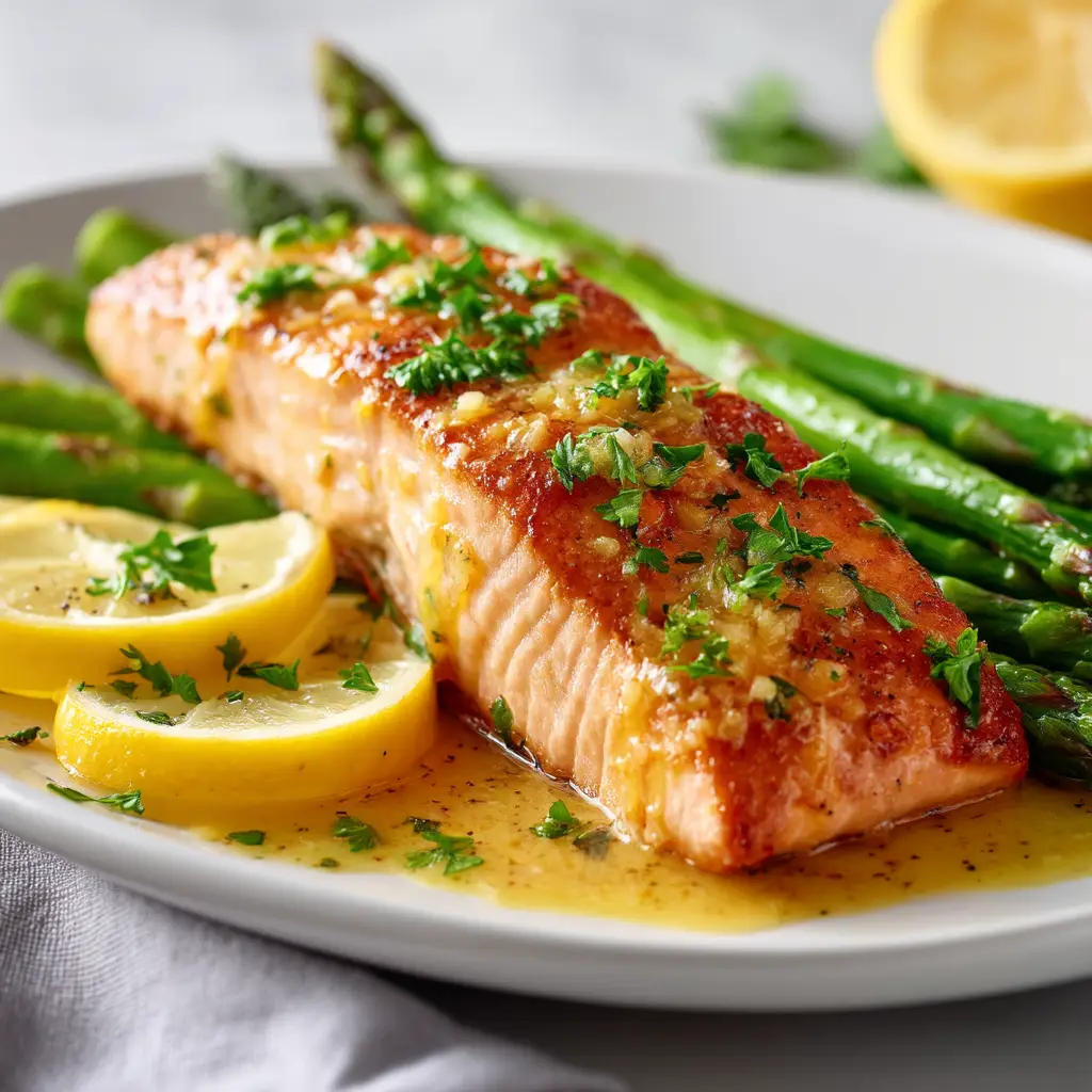A close-up shot showing the flaky texture of a perfectly cooked salmon fillet from the lemon dill salmon in foil recipe.