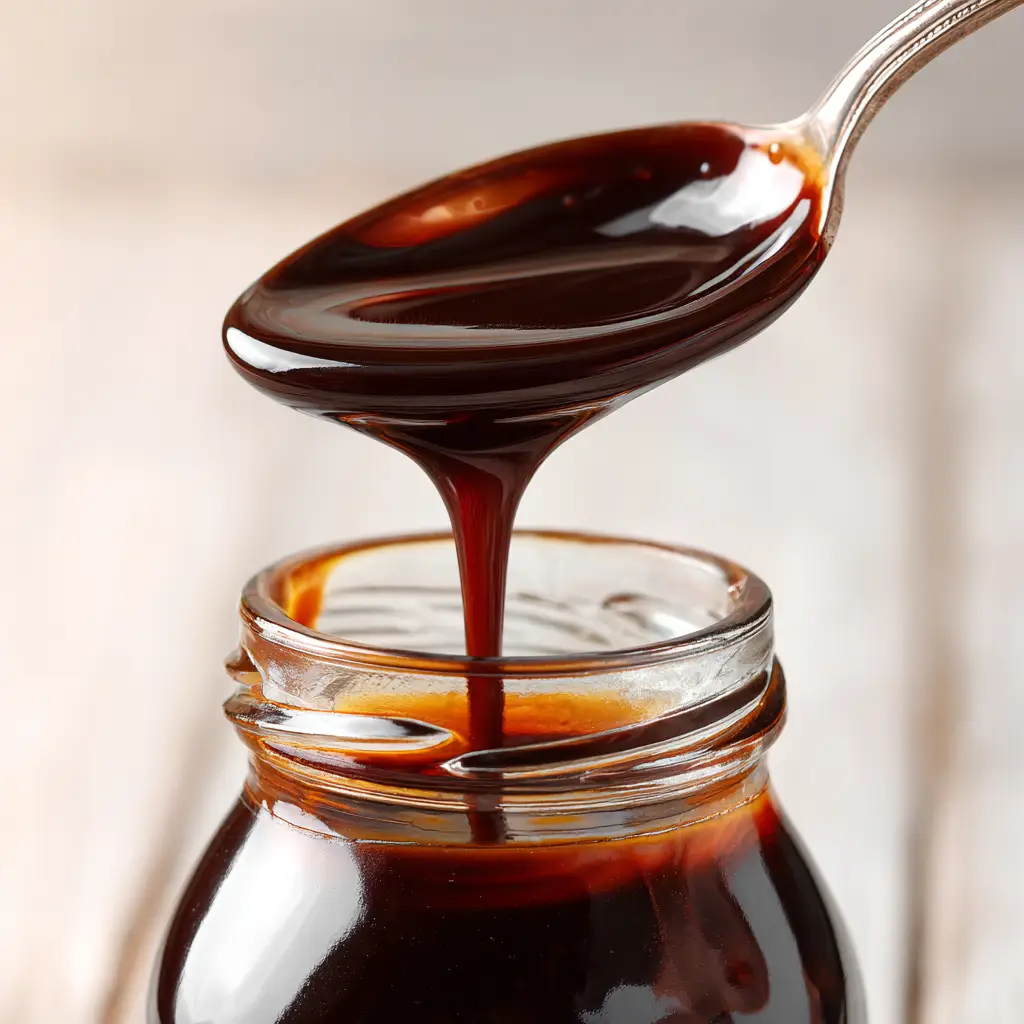 The five simple ingredients for homemade chocolate syrup—cocoa powder, sugar, water, vanilla, and salt—arranged neatly on a countertop.