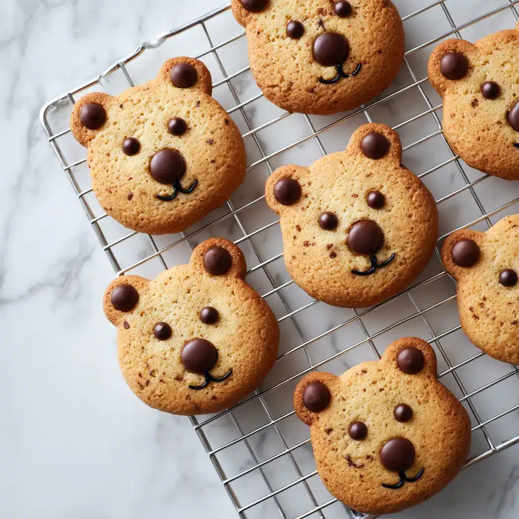 Chocolate Chip Bear Cookies: The Cutest & Easiest Recipe 1 A detailed process shot showing how to shape the dough for the cute animal cookies. The image shows the main head ball with smaller balls for ears and muzzle.