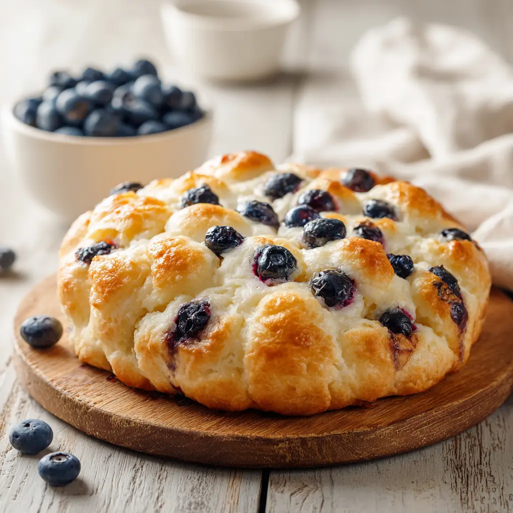 Several pieces of golden-brown keto cloud bread arranged on a baking sheet after being baked.