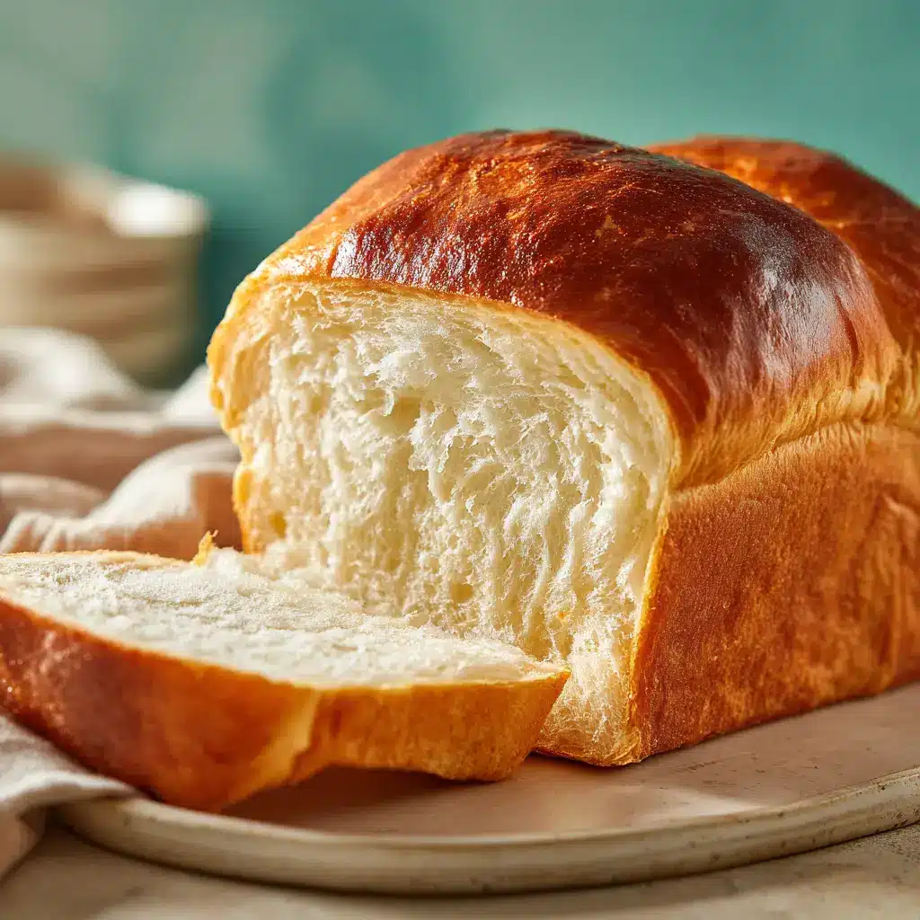The soft, elastic dough for homemade white bread being kneaded on a lightly floured wooden surface, showcasing a key step in the baking process.