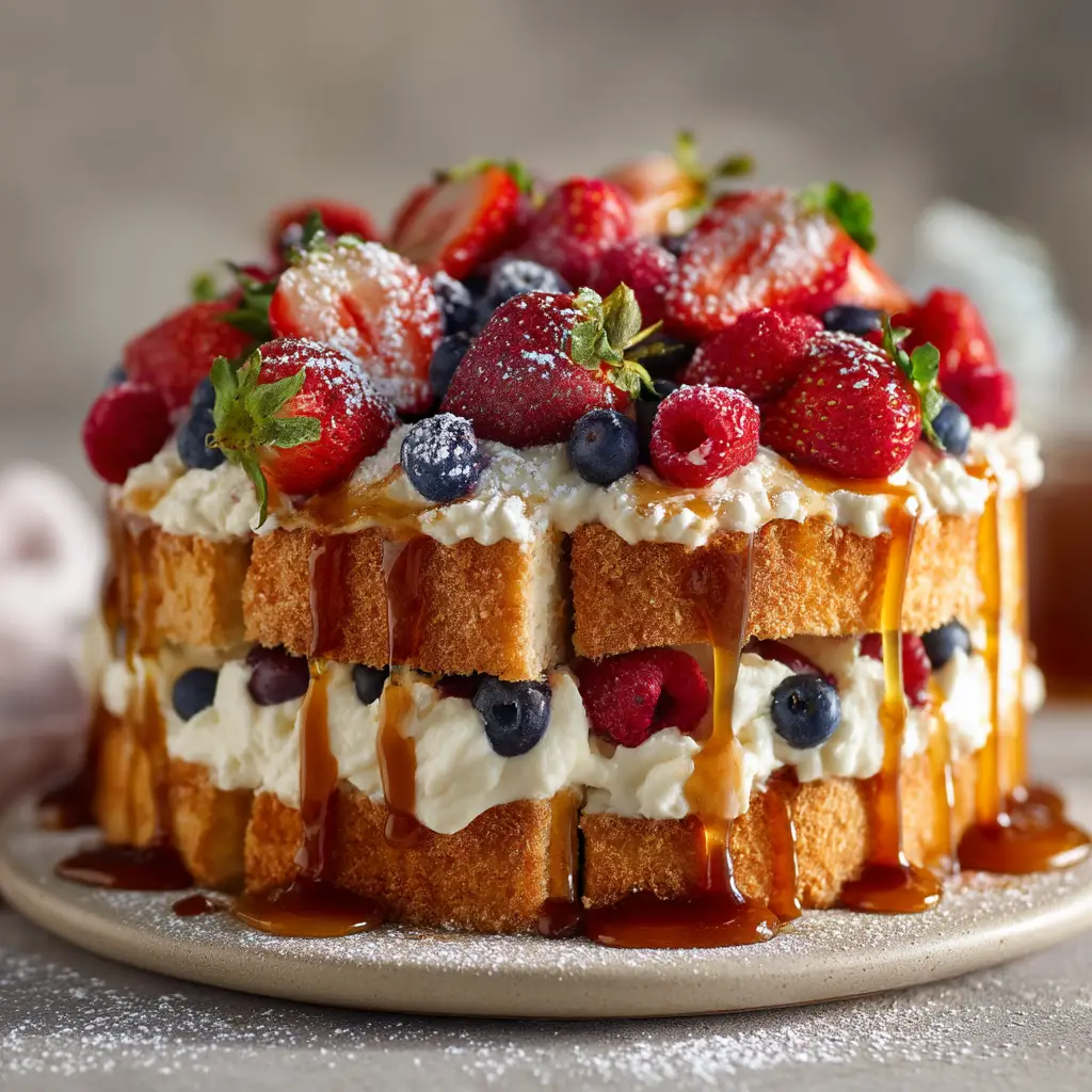 Berry Trifle Recipe (The Ultimate Summer Dessert) 1 A slice of berry trifle served on a plate, showcasing the creamy texture and vibrant colors of the summer dessert.