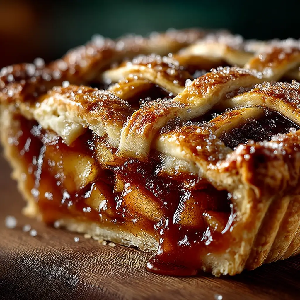 Apple Slab Pie (The Only Recipe You'll Need for a Crowd) 1 A slice of apple slab pie on a white plate, showing the layers of buttery crust, apple filling, and crunchy crumb topping.