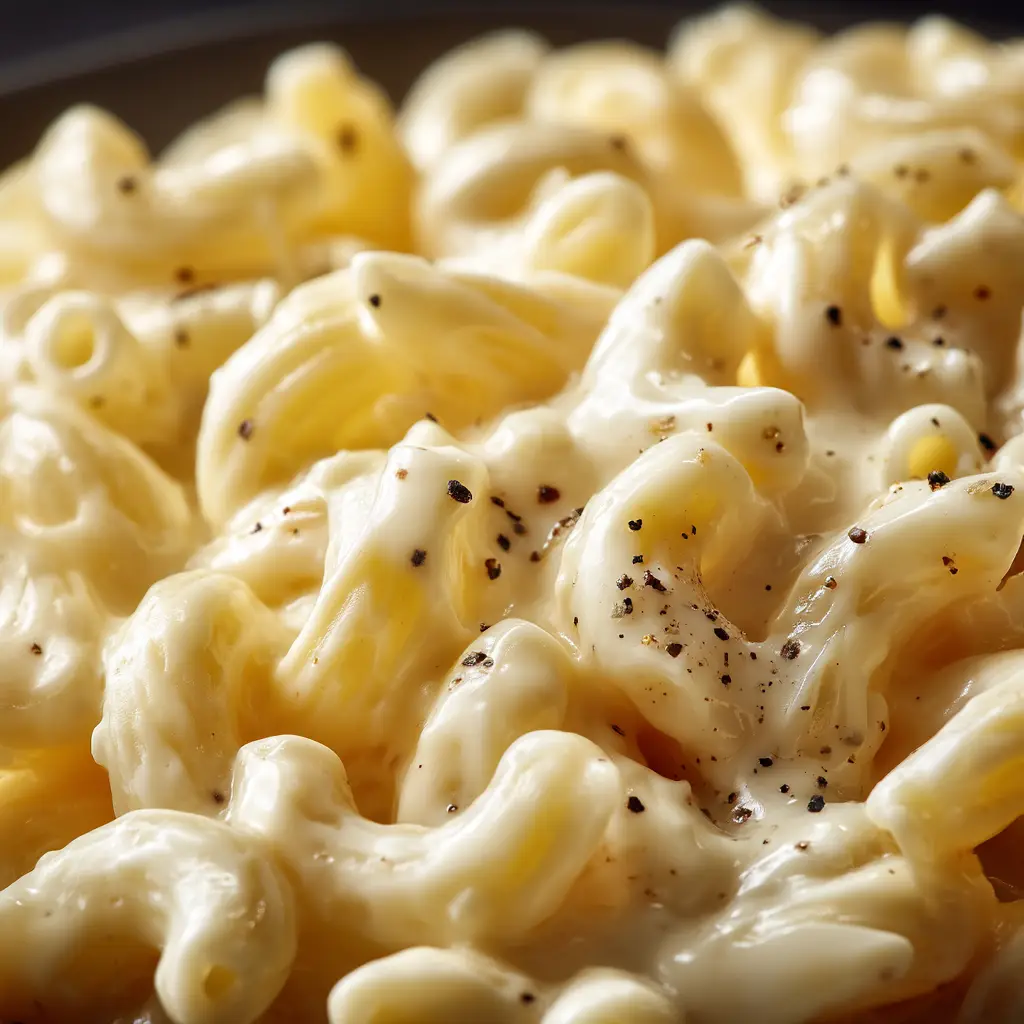 White Cheddar Mac and Cheese: The Ultimate Creamy Recipe 1 A spoonful of baked white cheddar mac and cheese being lifted from a casserole dish, with a cheesy pull.