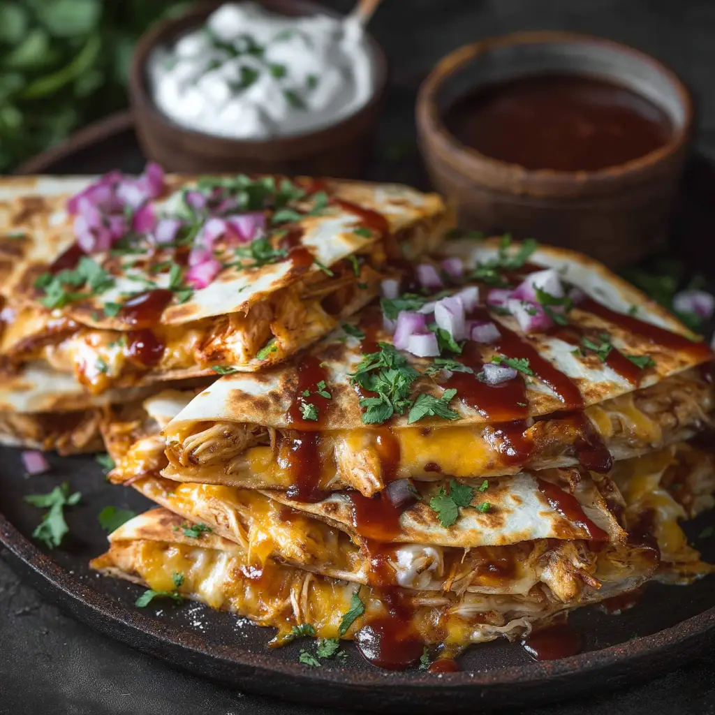 Hot Honey Chicken Quesadillas: Sweet, Spicy, and Extra Cheesy 1 A crispy quesadilla being cooked in a pan, getting a perfectly golden-brown crust.