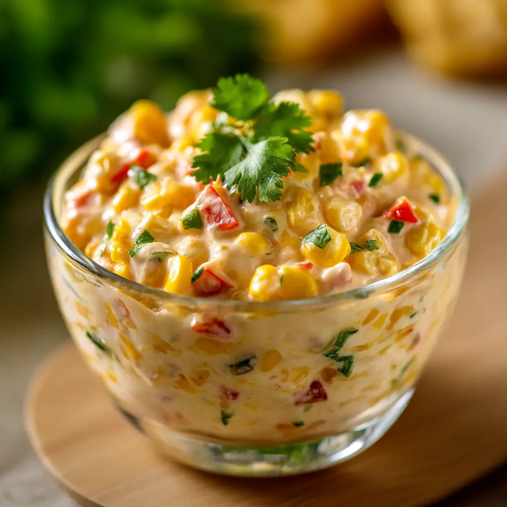 A close-up shot of a bowl of creamy Rotel Ranch Dip, showing the texture with chunks of tomato and green chilies mixed into the cream cheese base.