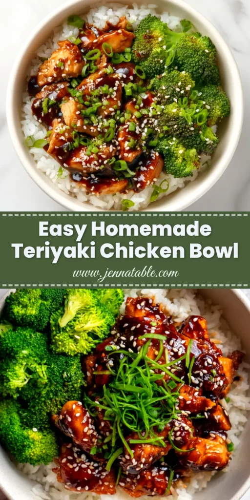 An easy and delicious Teriyaki Chicken Bowl recipe that's perfect for a healthy weeknight dinner. This homemade version is better than takeout and ready in 30 minutes! #teriyakichickenbowl #chickenrecipe #healthyfood #weeknightdinner