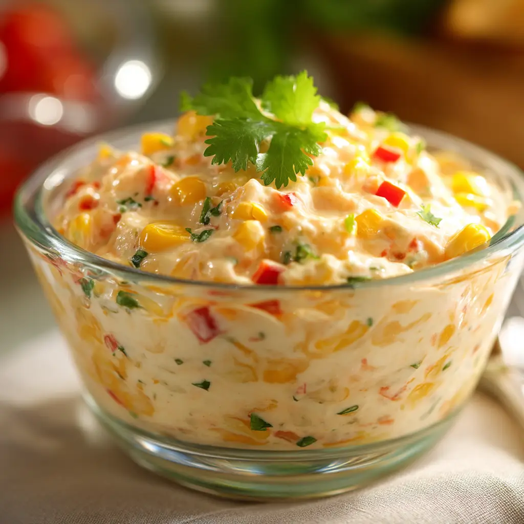A serving bowl of Rotel Ranch Dip surrounded by a variety of dippers, including tortilla chips, carrot sticks, and bell pepper slices.