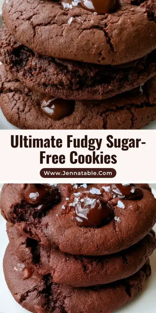 Gluten Free Chocolate Cookies: The Ultimate Fudgy Sea Salt Treat 3 A stack of three thick Gluten Free Chocolate Cookies with visible cracks and melted chocolate chips on a white plate. (Gluten Free Chocolate Cookies)