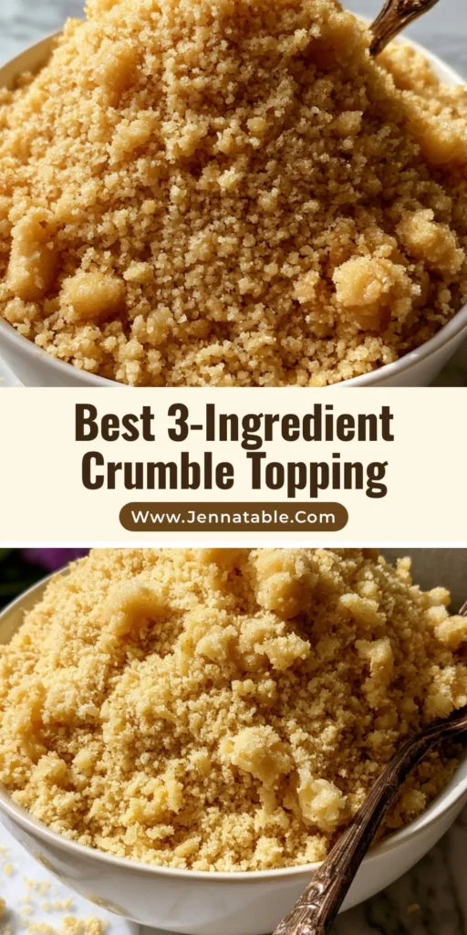 Crumble Topping Recipe: The Ultimate Guide to Buttery Streusel Clusters 4 A high-piled mound of raw buttery clusters in a white bowl on a marble surface. (Crumble Topping Recipe)